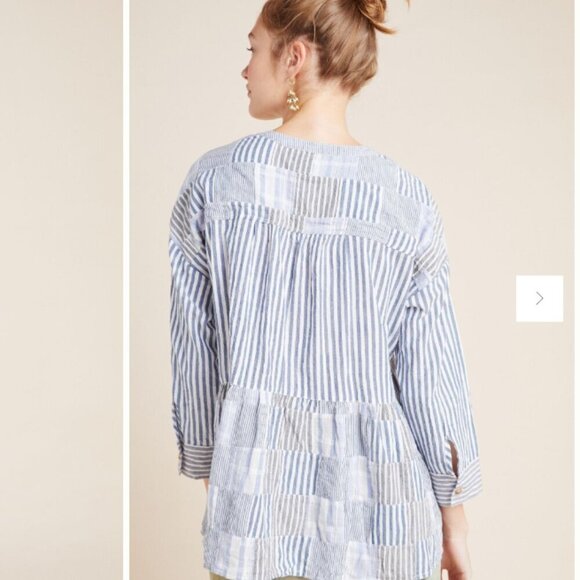 Anthropologie Maeve The Zoe swing blouse pullover oversized relaxed style size S - Picture 7 of 8